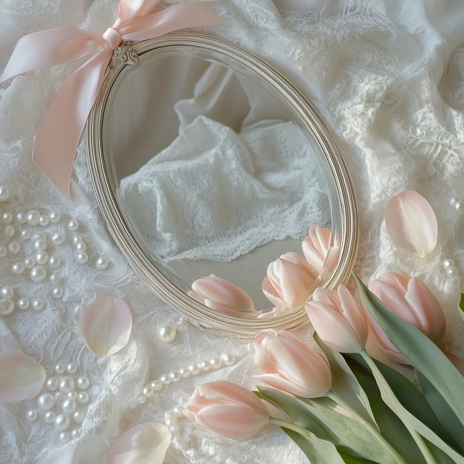 Sussurri in rosa tela con Cornice a cassetta da StillVibe Home