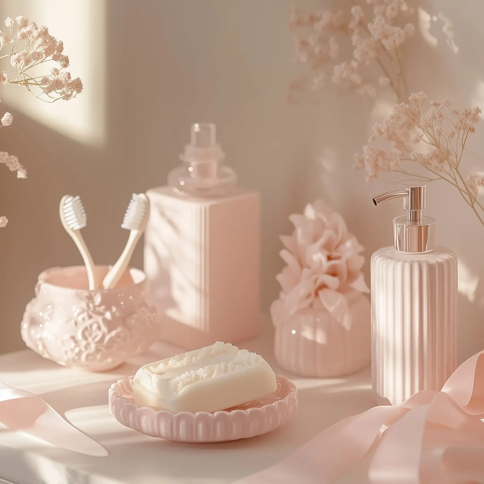 Sussurri in rosa poster con telaio in alluminio da StillVibe Home