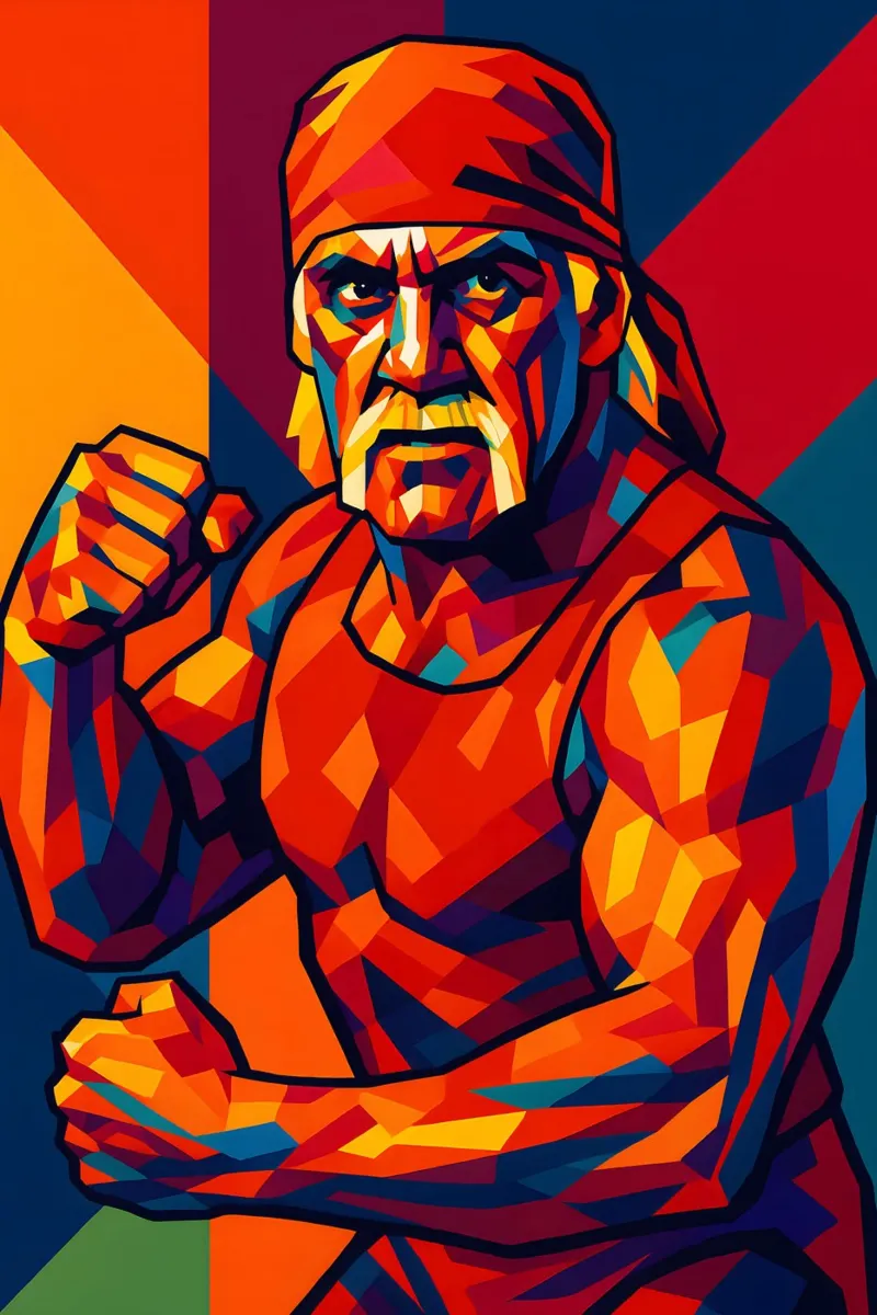 Halk Hogan wrestler poster con telaio in legno da BONANZA
