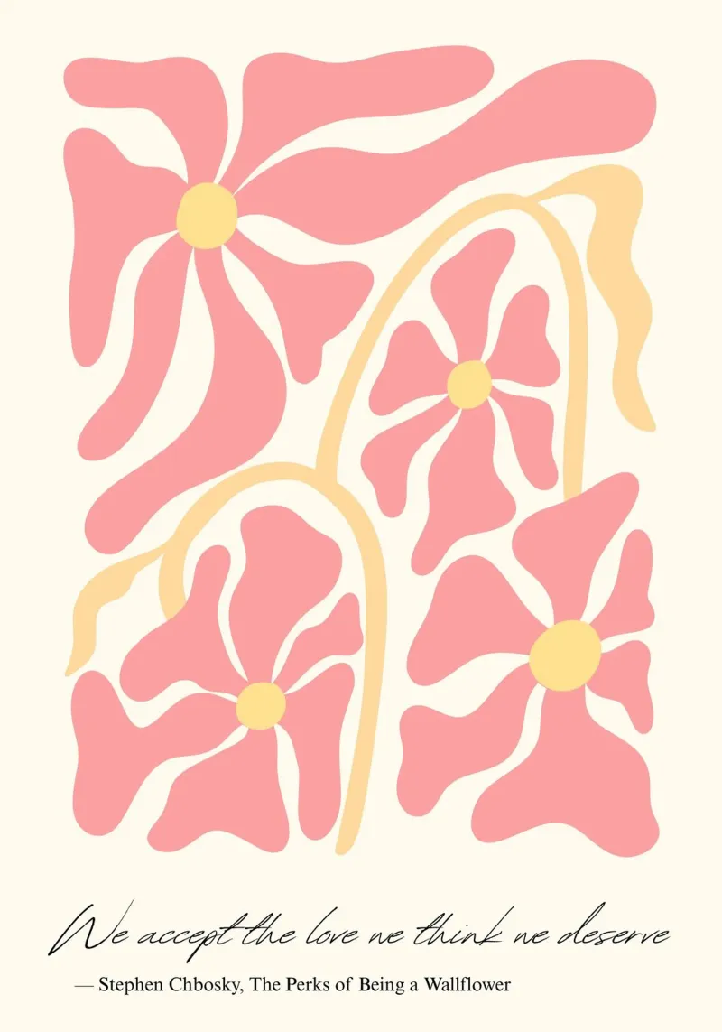 Poster floreale di Chbosky "Perks of Being a Wallflower poster da vintagepod