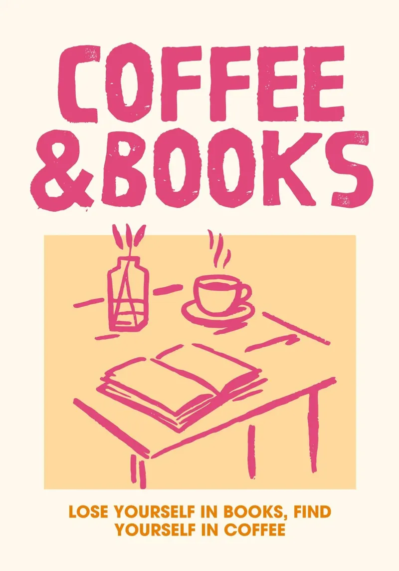 Kaffee & Bücher Gemütliche Ästhetik Poster Leinwand mit Schattenfugenrahmen von vintagepod