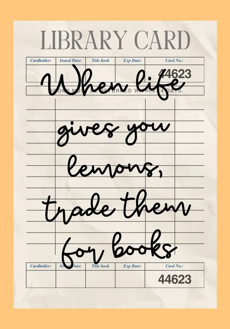"Quando la vita ti dà i limoni": un poster spiritoso per la biblioteca poster con telaio in legno da vintagepod