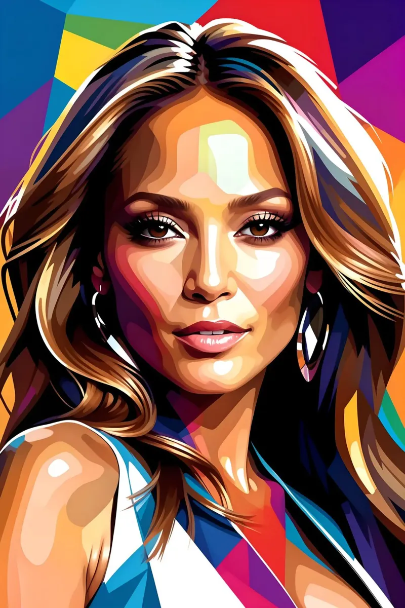Jennifer Lopez wpap poster con telaio in alluminio da BONANZA