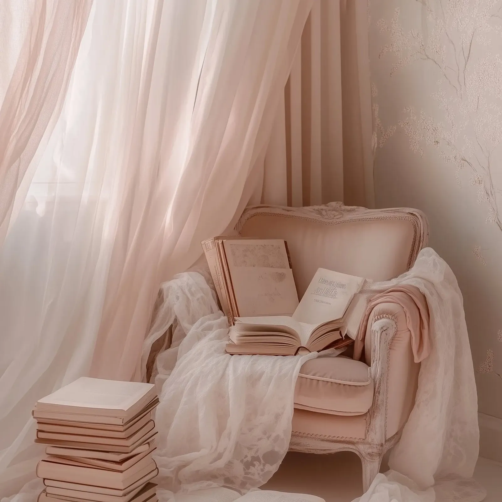 Sussurri in rosa poster con telaio in alluminio da StillVibe Home