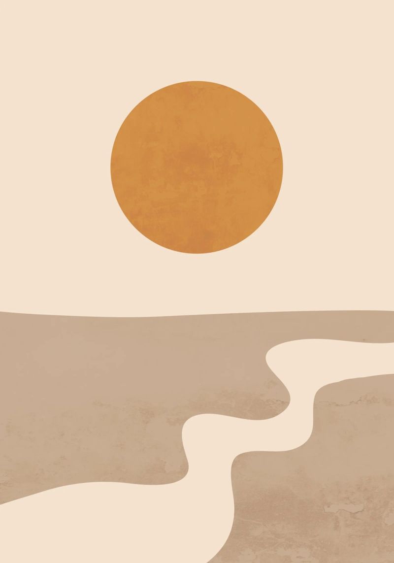 Minimale abstrakte Kunst Landschaft 6 Poster von ThingDesign