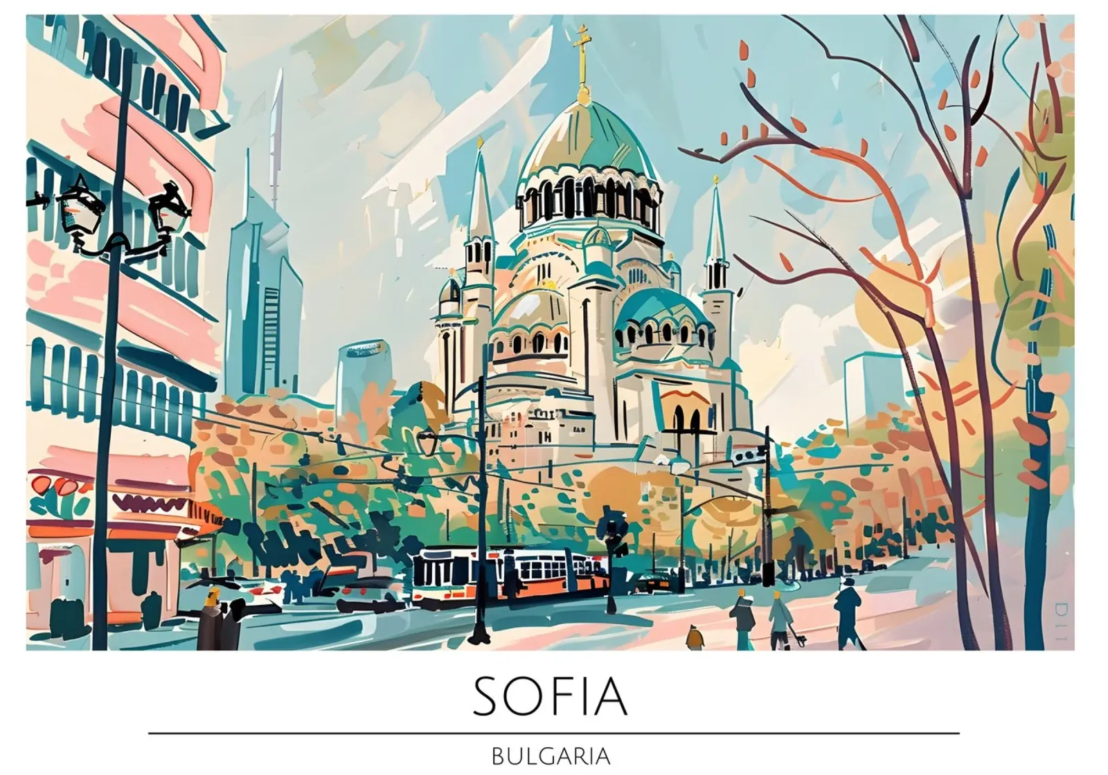 Poster della Cattedrale di Sofia San Alexander Nevsky poster da homdeco