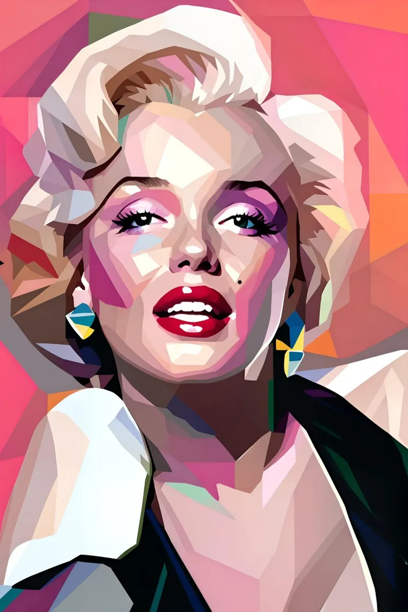 Marilyn Monroe ritratto wpap poster con telaio in plastica da BONANZA
