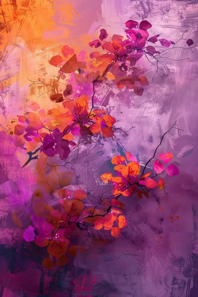 Floral Burst poster con telaio in plastica da Mosaic Dialogue