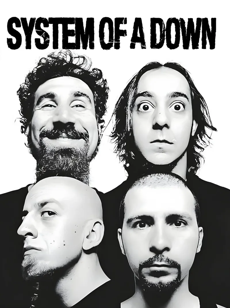 System OF A Down - Estilo Pop Art Gráfico lámina retroiluminada de AprilAdamantium