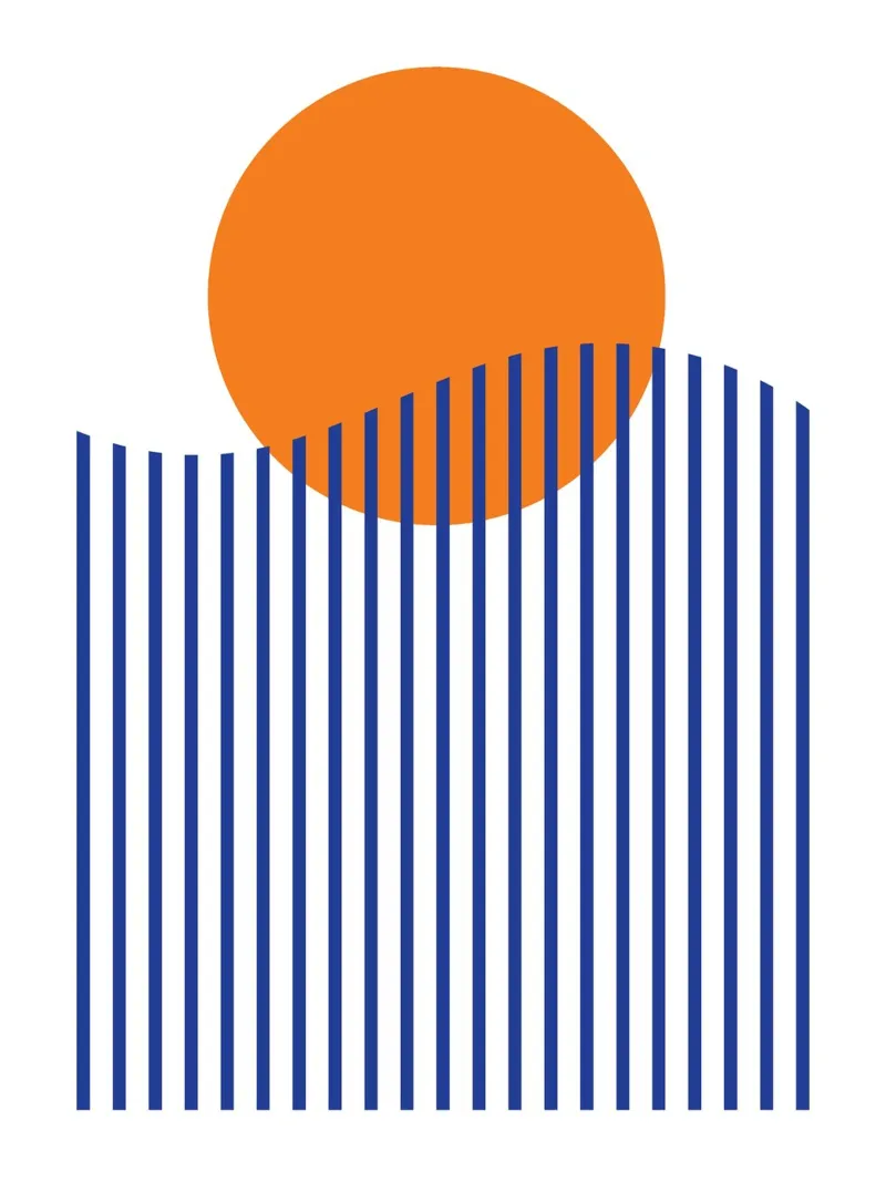 Paesaggio oceanico al tramonto poster con telaio in plastica da galihstudio