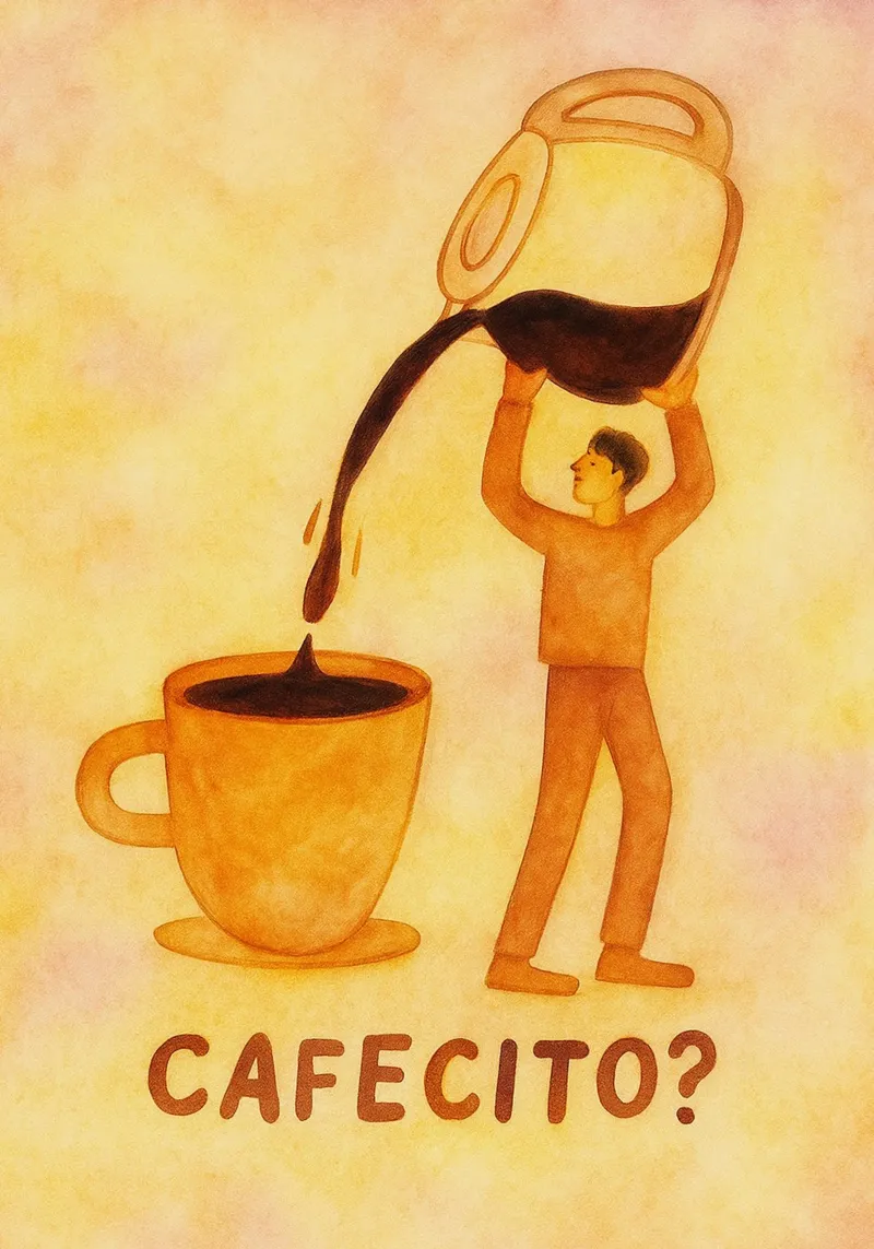 pittura al caffè cafecito tela con Cornice a cassetta da bonangroads