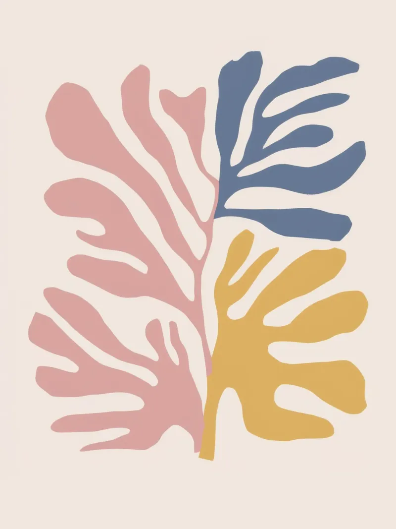 Maraoui Leaf Forms canvas by Irish Strokes