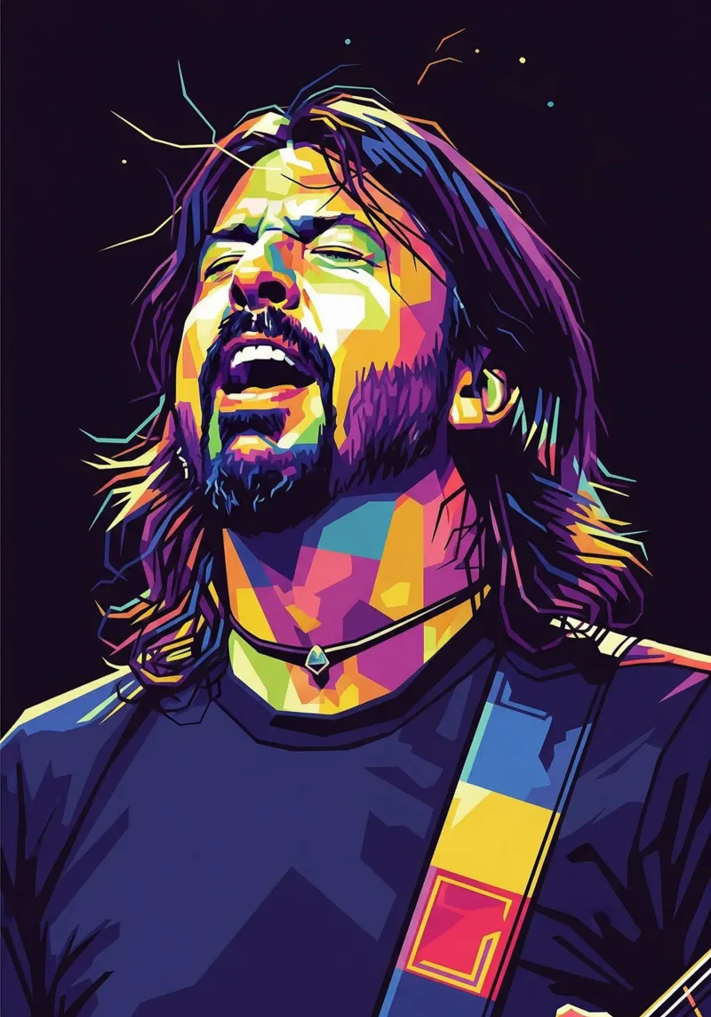 Dave Grohl Kunst #3 Poster von Hantamrata