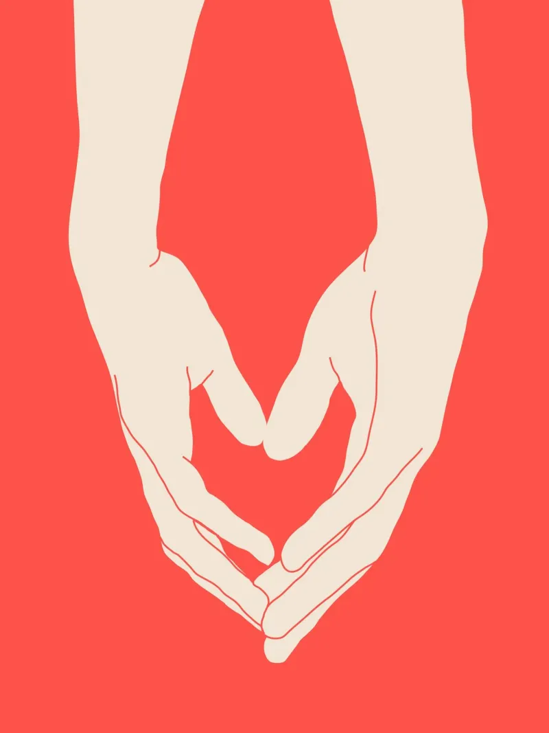 Il cuore nelle mani 2 poster con telaio in plastica da LeaDArt