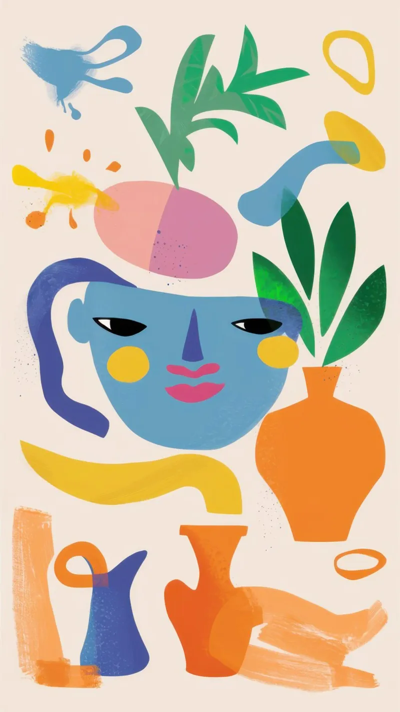 Vaso Surreal Face poster da Irish Strokes