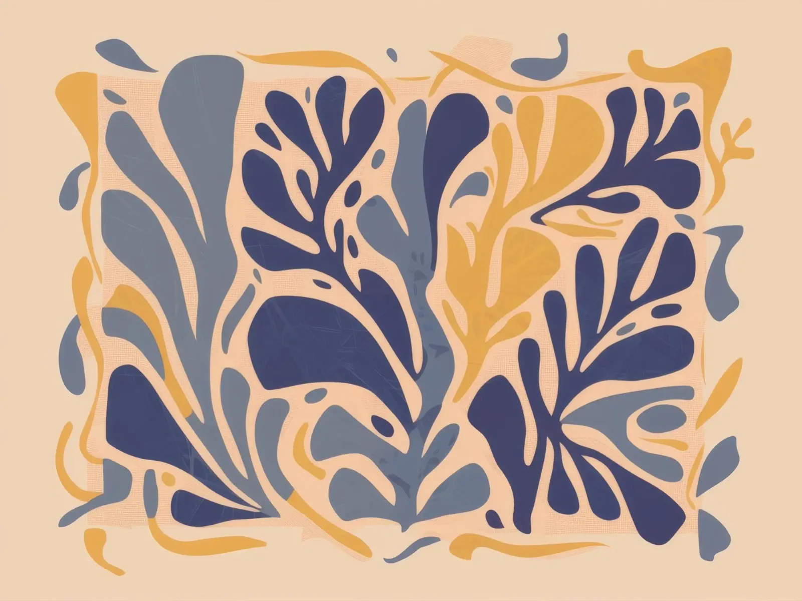 Blauw en goud canvas met Baklijst van Irish Strokes
