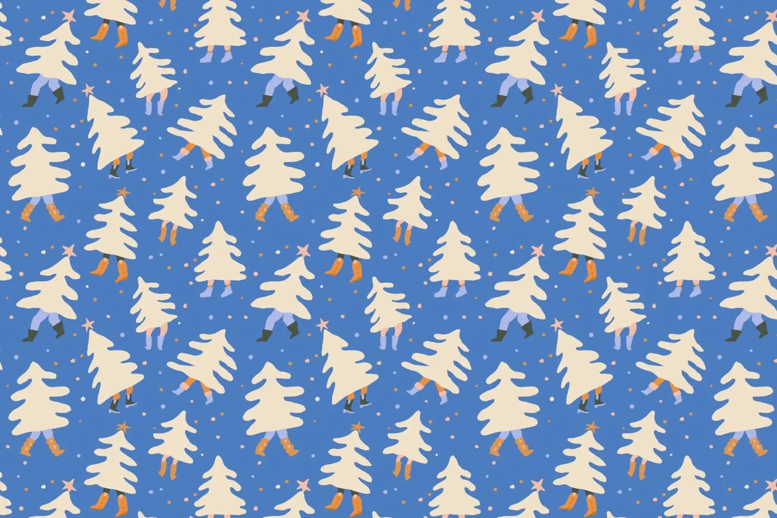 Christmas Pattern No 43 poster con telaio in legno da treechild