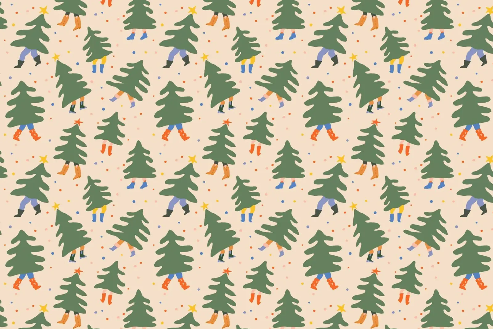 Christmas Pattern No 45 poster con telaio in alluminio da treechild