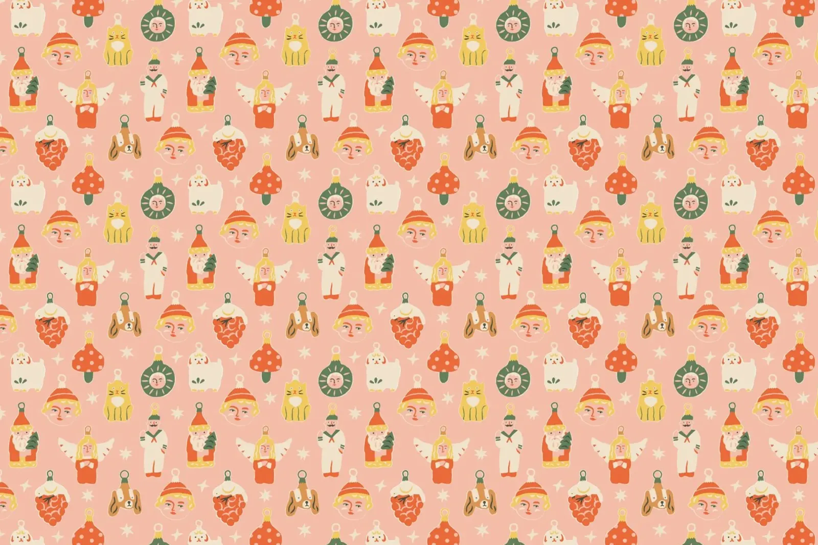 Christmas pattern No 46 poster con telaio in alluminio da treechild