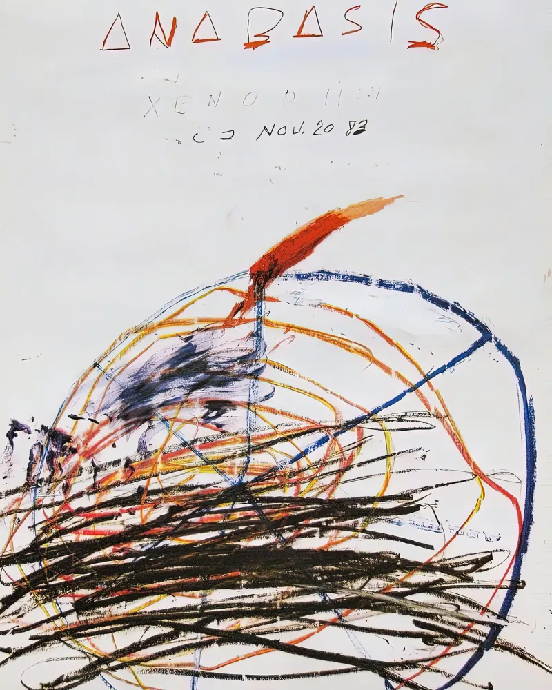 1983 Anabasi poster con telaio in plastica da coley
