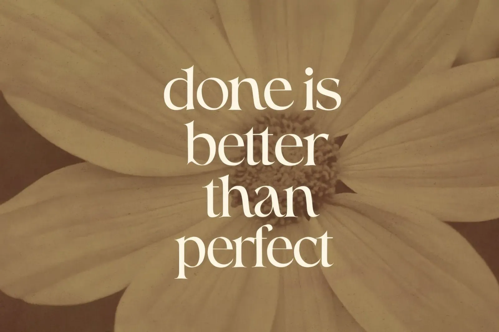 Done Is Better Than Perfect poster con telaio in plastica da treechild