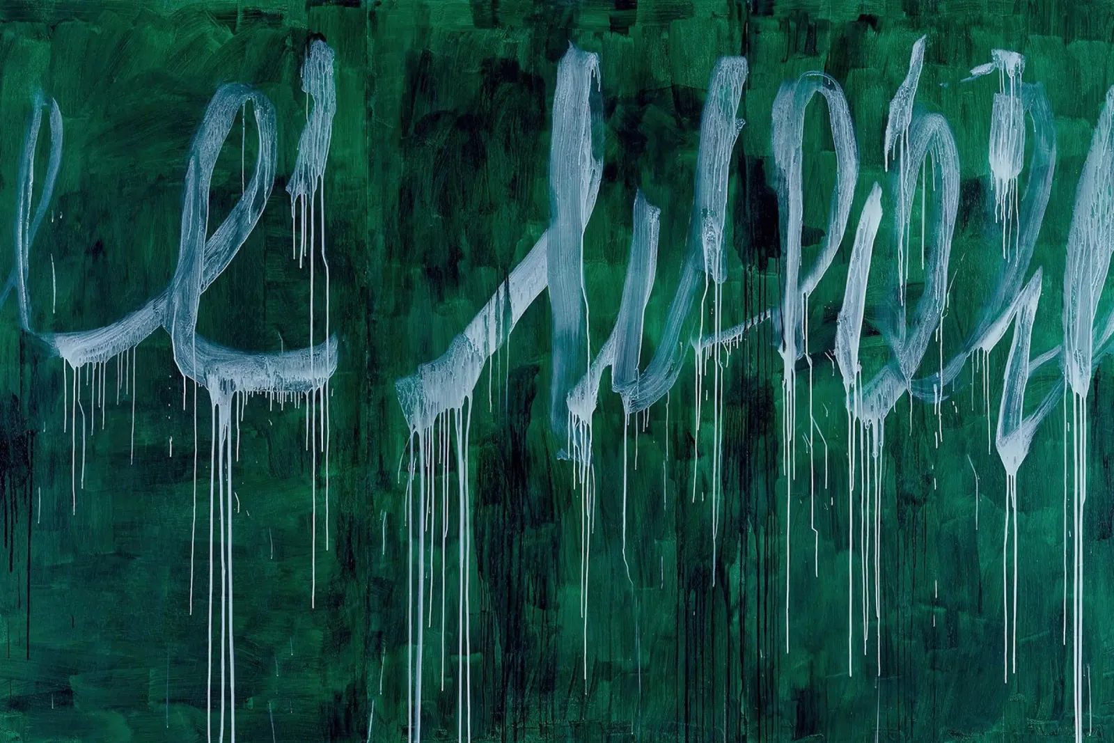 Cy Twombly Verde poster con telaio in legno da coley