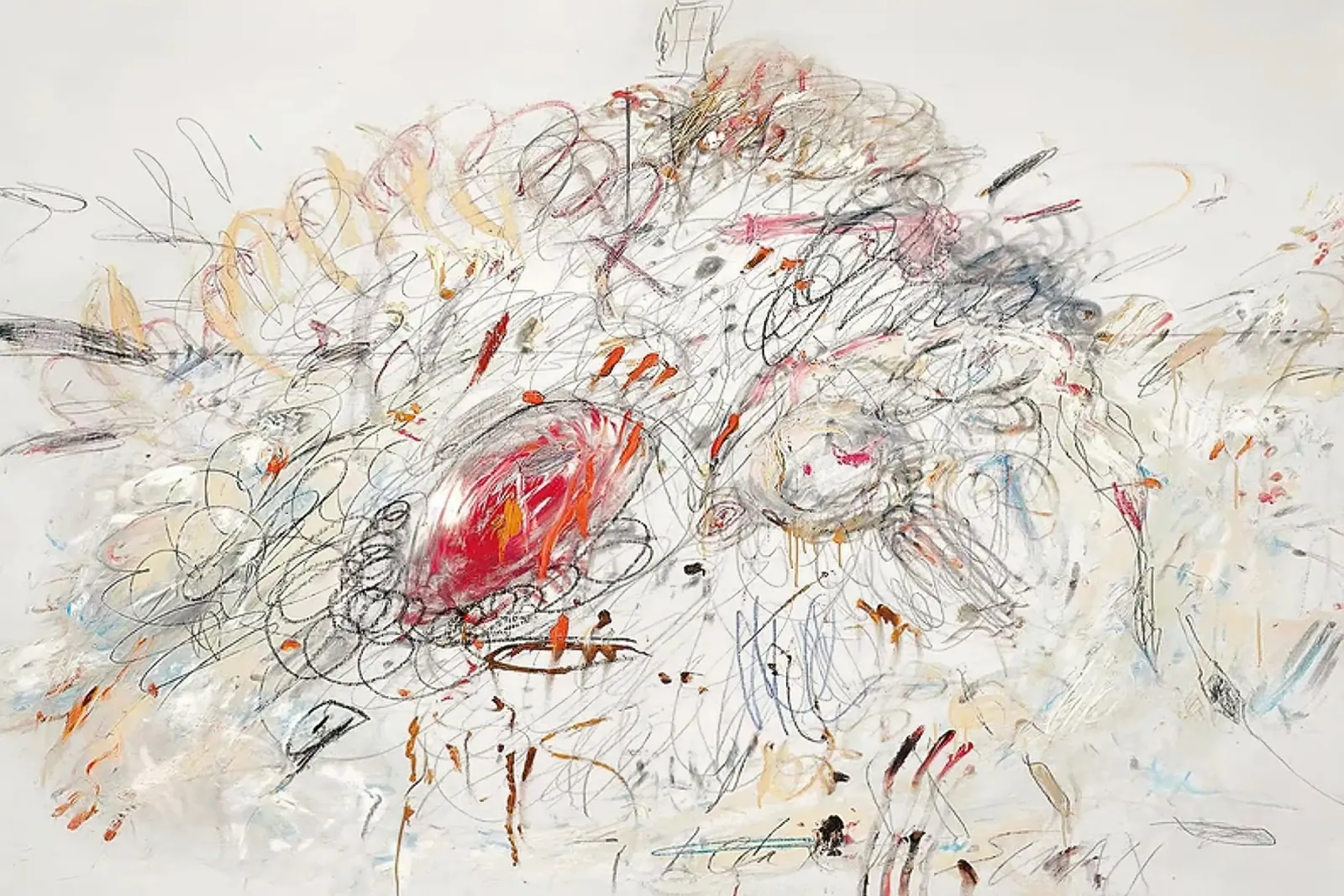 Cy Twombly Leda e il cigno poster con telaio in alluminio da coley
