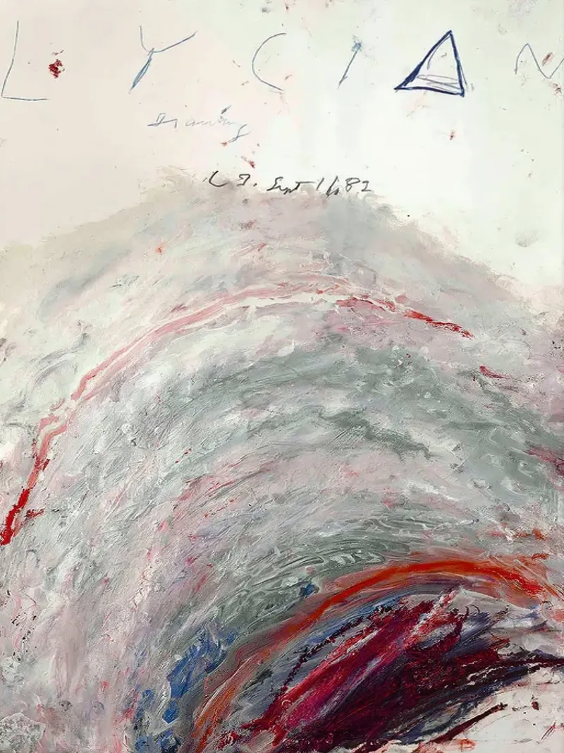 Cy Twombly lycian poster con telaio in plastica da coley
