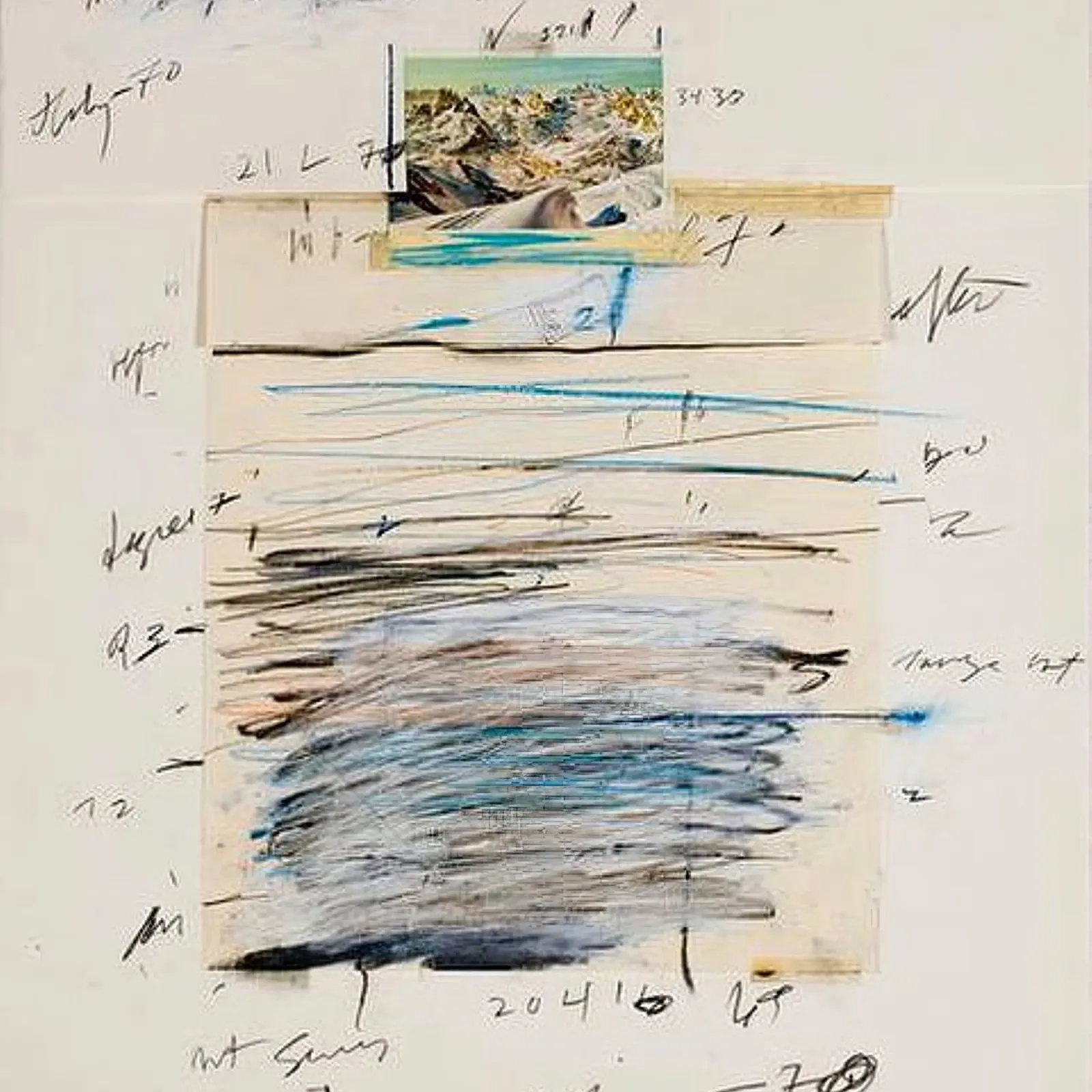 Montagna Cy Twombly poster con telaio in plastica da coley