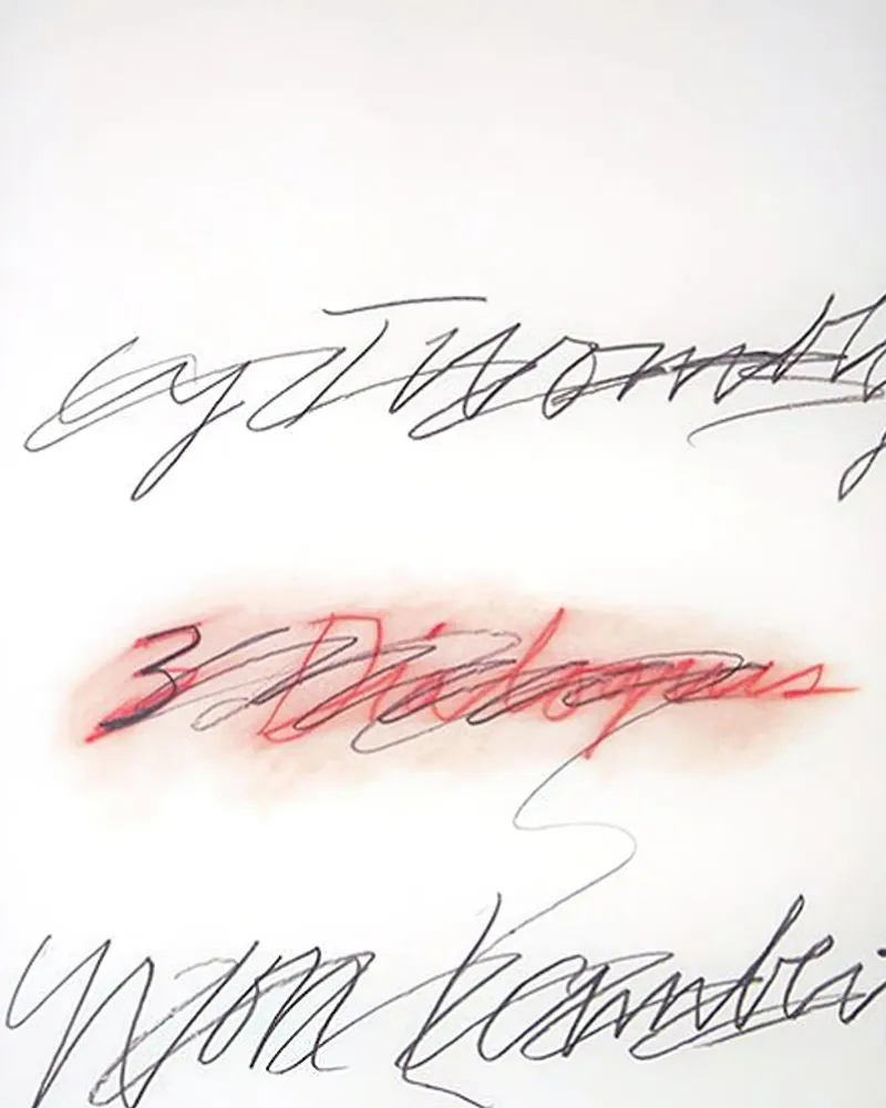 Cy Twombly Tre dialoghi, 1977 poster con telaio in plastica da coley