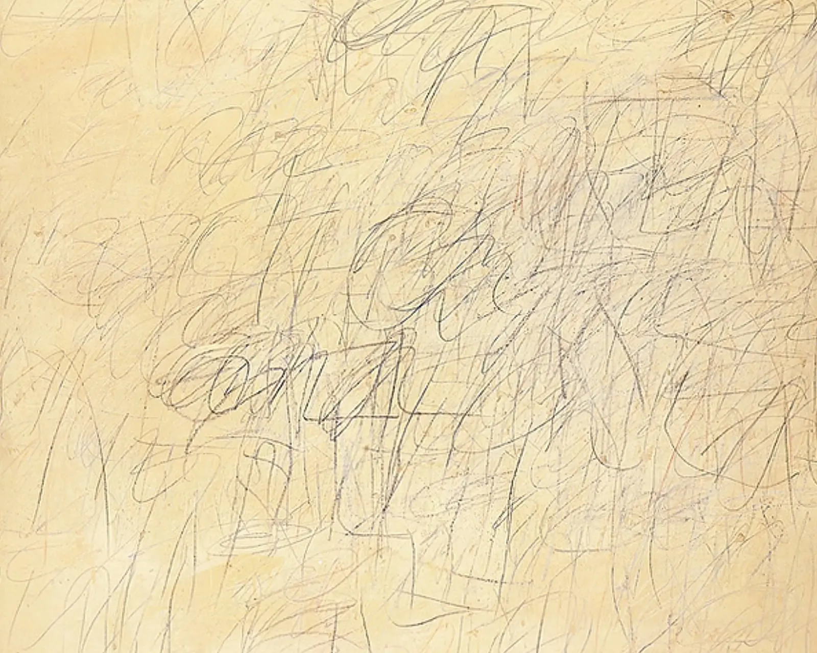 Cy Twombly Senza titolo, 1955 poster con telaio in alluminio da coley