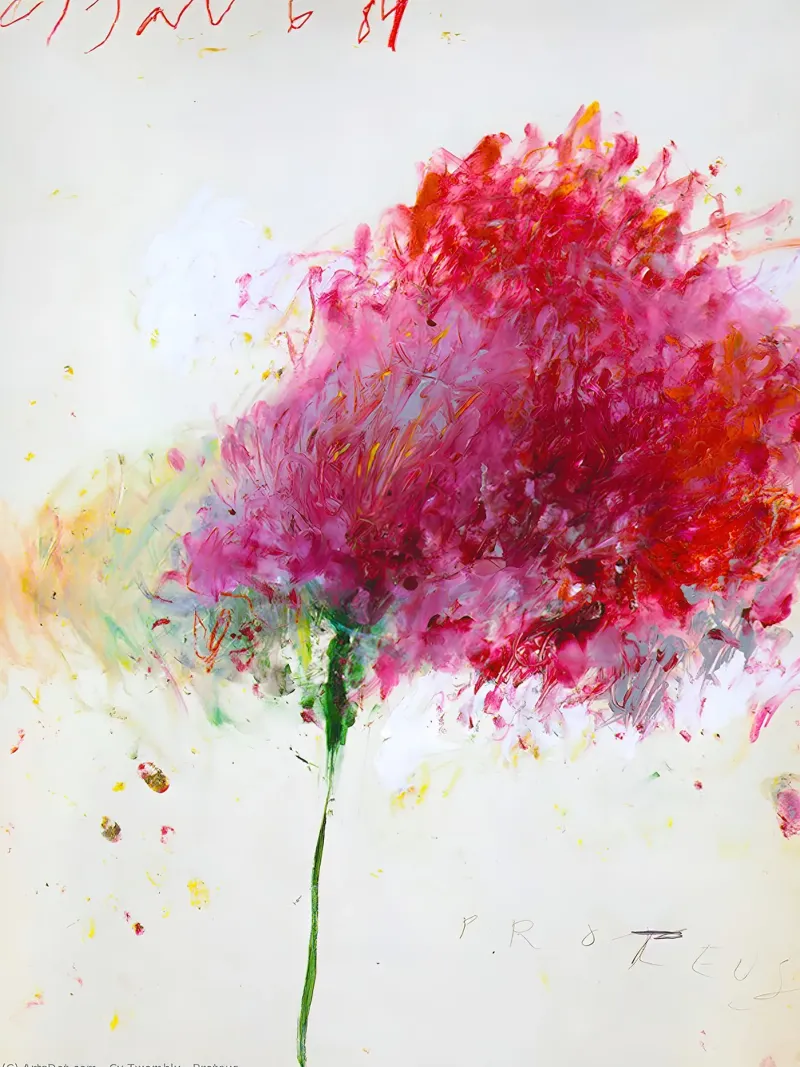 Fiore Cy Twombly poster con telaio in plastica da coley