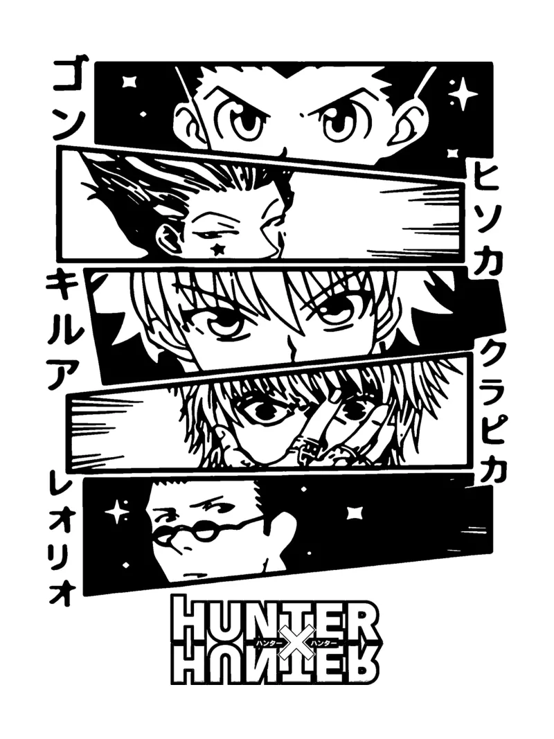 Tutti gli occhi del personaggio Anime Hunter X Hunter tela con Cornice a cassetta da https://www.juniqe.com/uk/shop/Henndraws