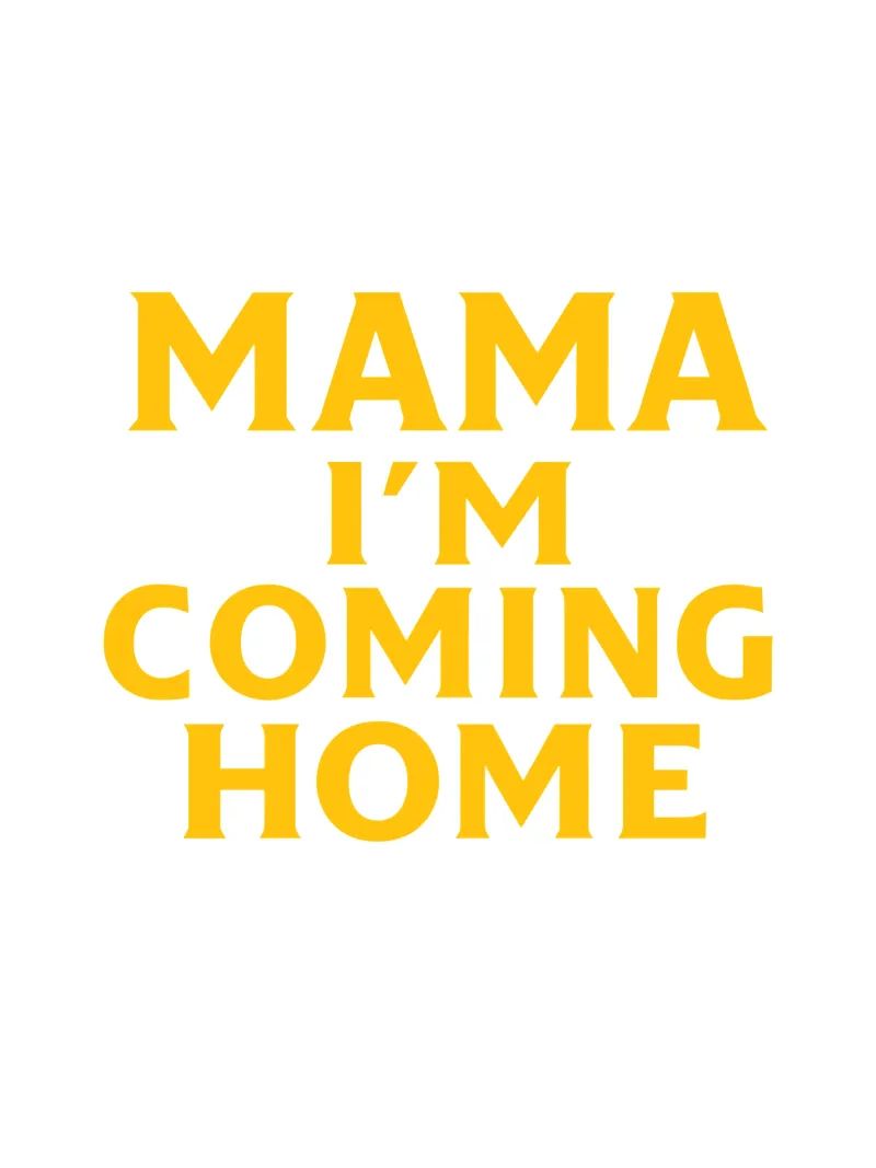 Mamma sto tornando a casa poster con telaio in alluminio da BAND MUSIC