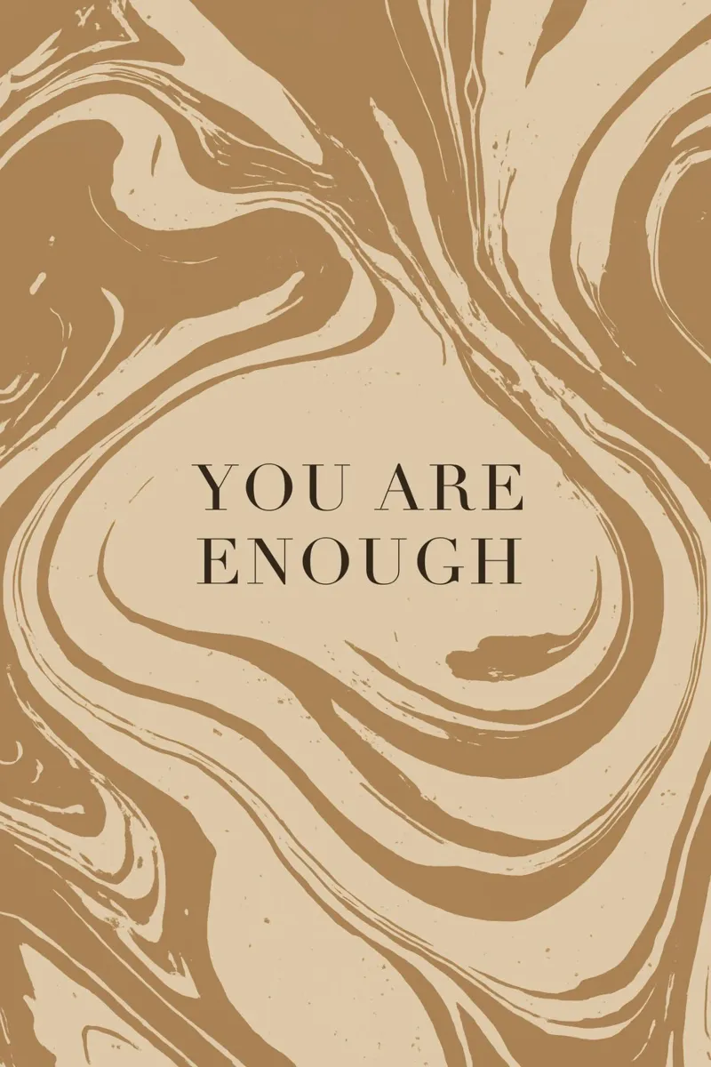 You Are Enough poster con telaio in legno da treechild