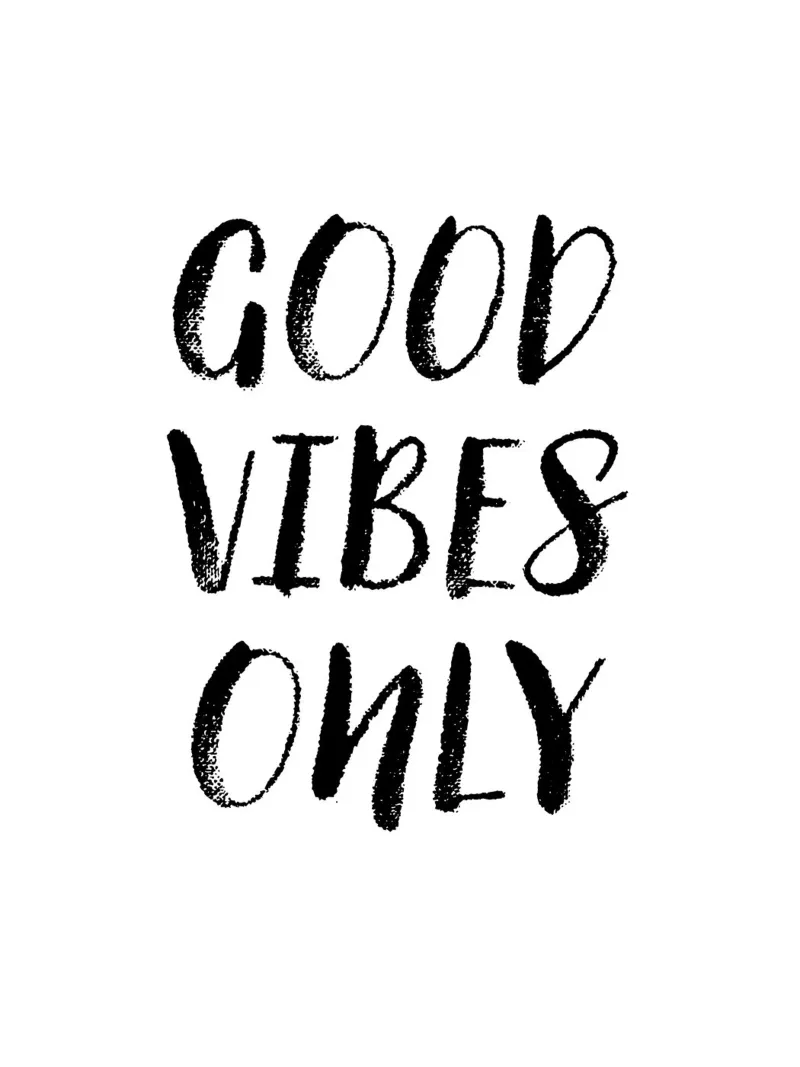 Good Vibes Only 1 poster con telaio in alluminio da The Type Club Tokyo