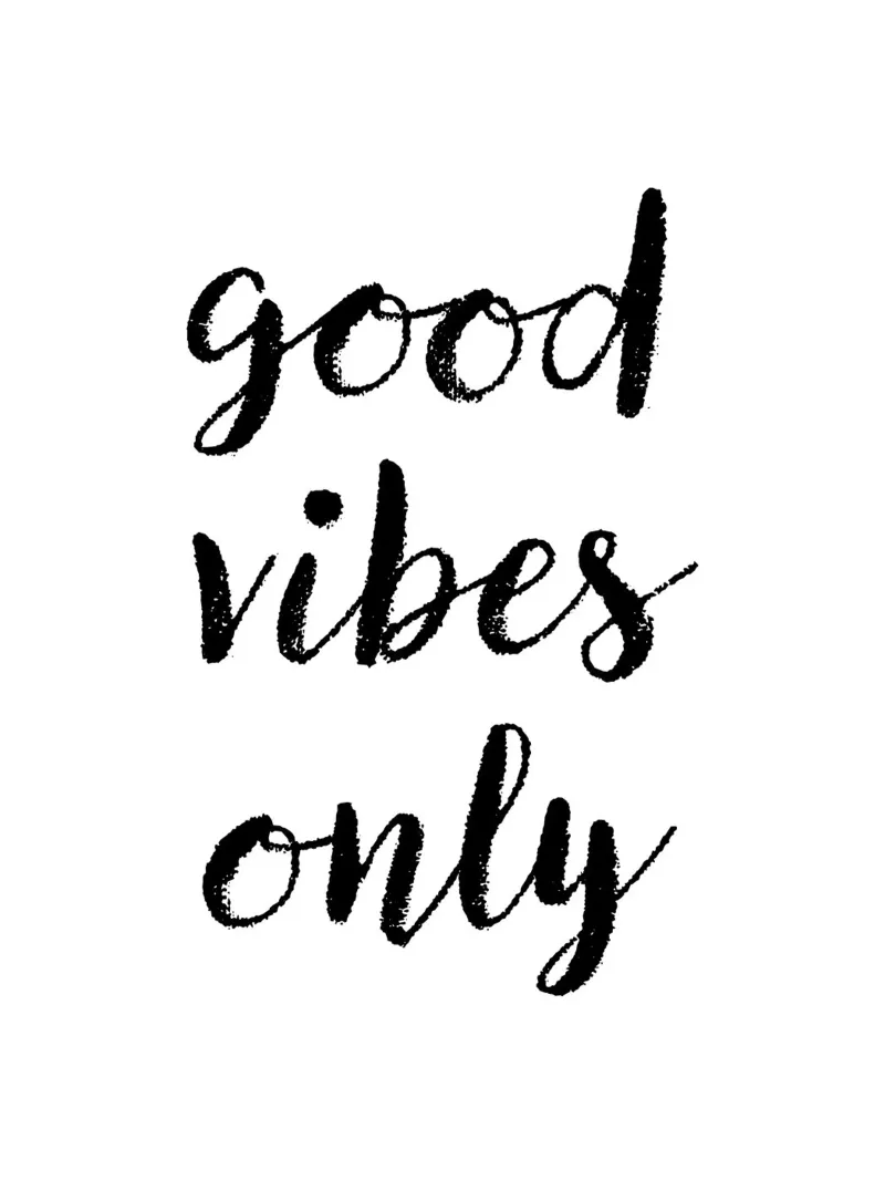 Good Vibes Only 2 poster con telaio in alluminio da The Type Club Tokyo