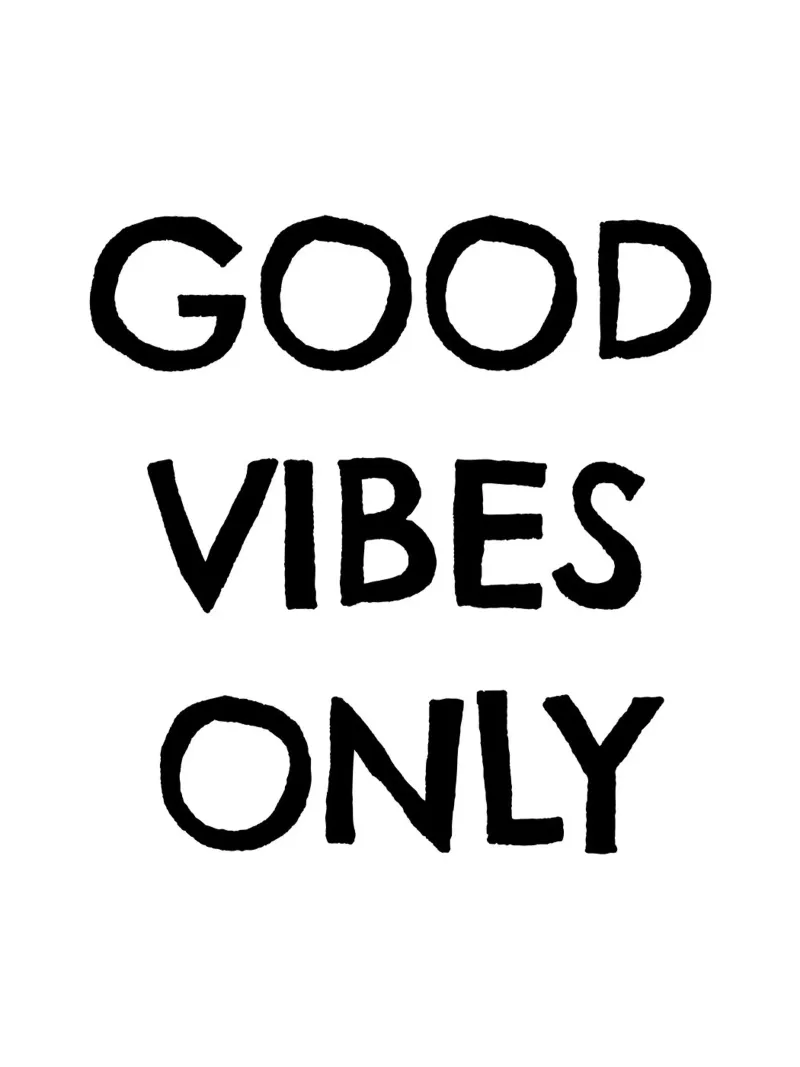 Good Vibes Only 3 poster con telaio in alluminio da The Type Club Tokyo