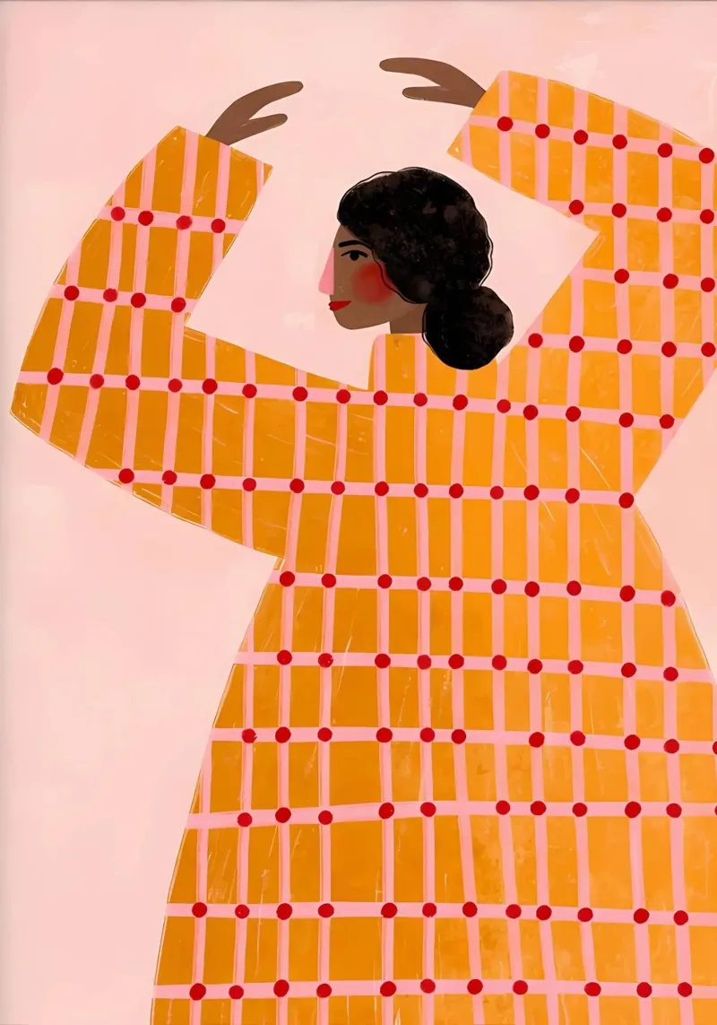 geometric pattern grid poster by Louis Butler