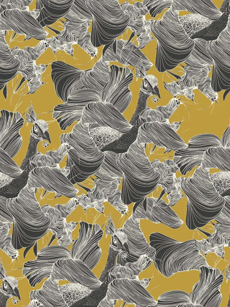 pavos reales oro metacrilato de Giulio Iurissevich