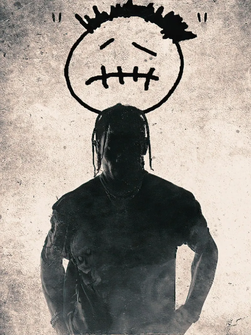 Travis Scott poster con telaio in legno da Musadad Shop