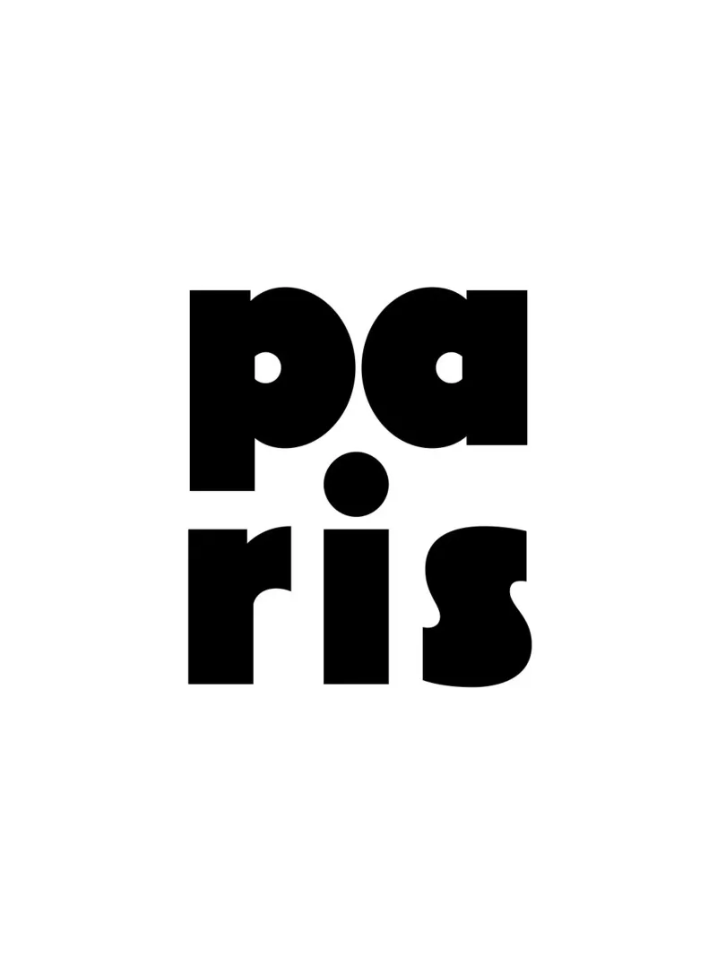 Paris 2 poster con telaio in plastica da The Type Club Tokyo