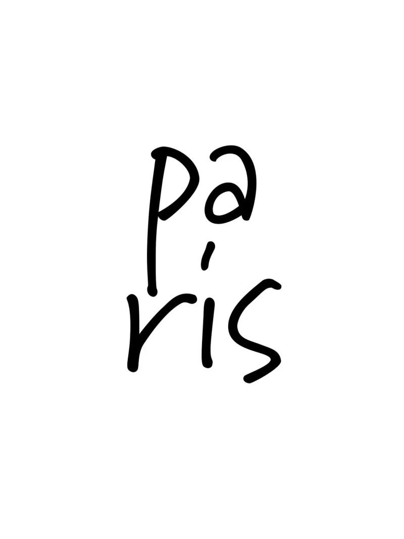 Paris 3 poster con telaio in plastica da The Type Club Tokyo