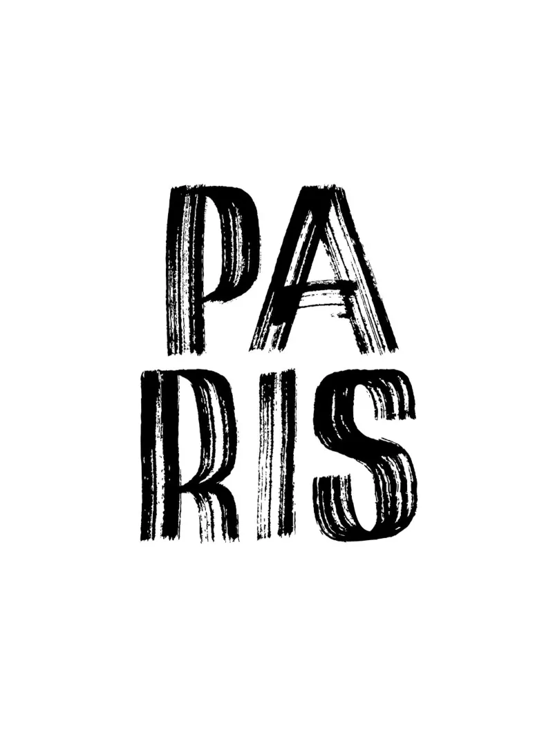 Paris 5 poster con telaio in plastica da The Type Club Tokyo