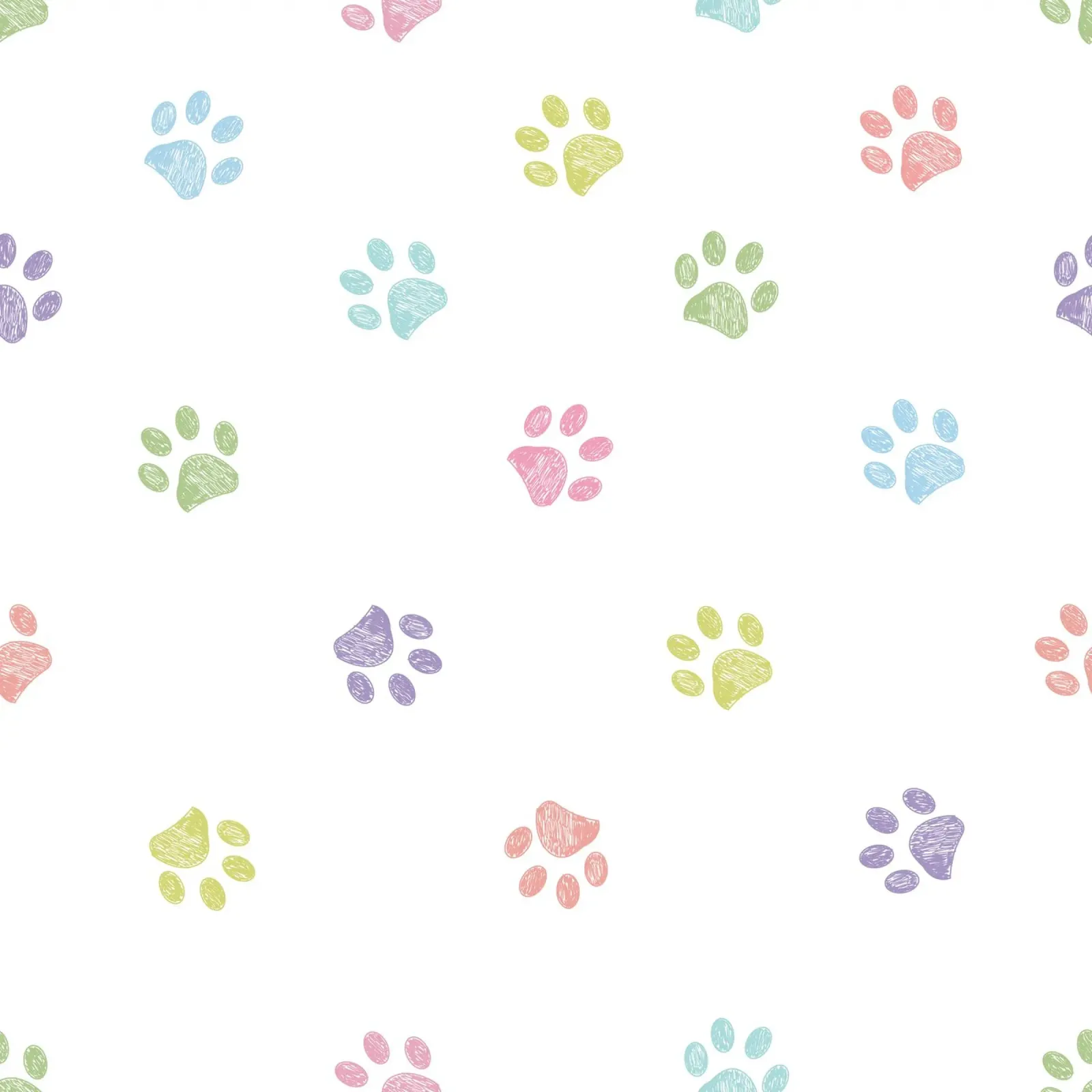 Pastel color paw prints with white background hahnemühle by gulsengunel