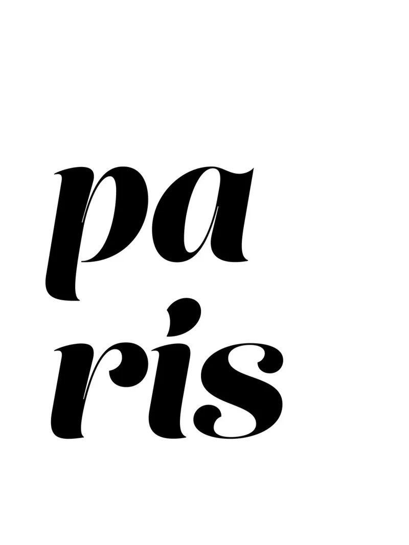 Paris 6 poster con telaio in legno da The Type Club Tokyo