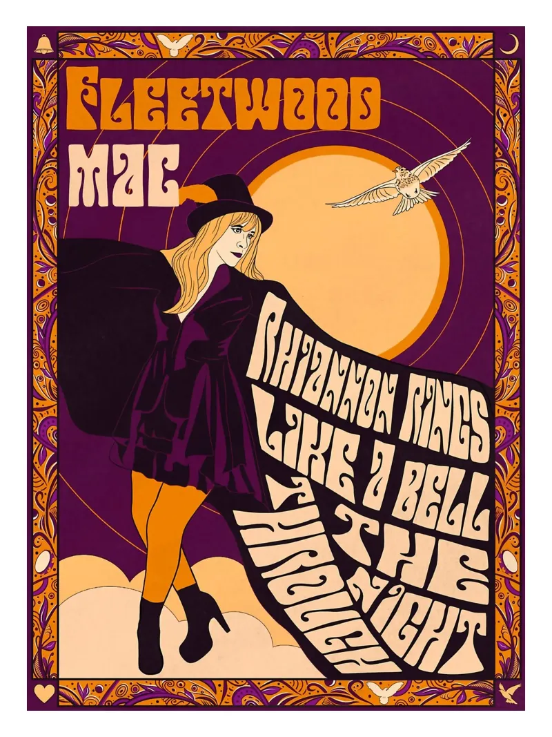 Mejor Banda de Conciertos Leyendas Fleetwood Mac lienzo con Marco flotante de mbapesartur