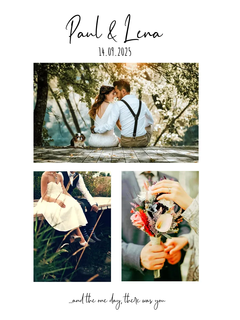 Hochzeit Boho-Style poster con telaio in alluminio da herz_laute