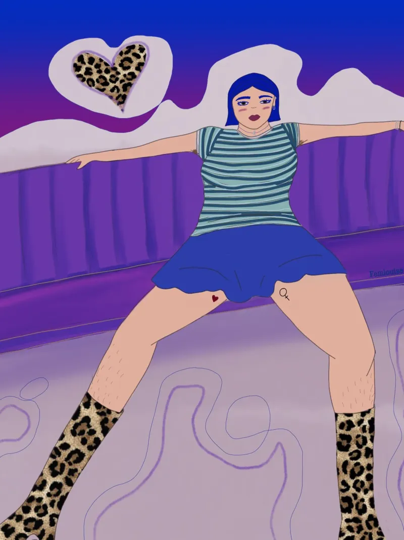 Manspreading poster da Femlouise.illustrations