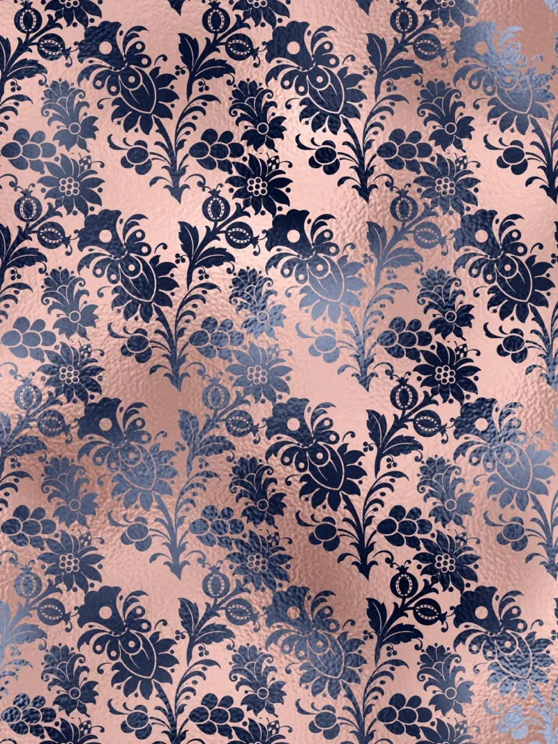 Blush & Navy 6 poster con telaio in alluminio da Yaso Design & Art
